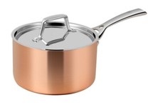 PROFI KUPFER STIELKASSEROLLE CS LASSAN i Edelstahl Induktion Kochtopf Stieltopf