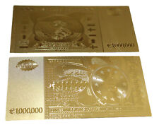 1 eine Million Euro € vergoldete  Gedenk-Sammel-Geldschein-Karte