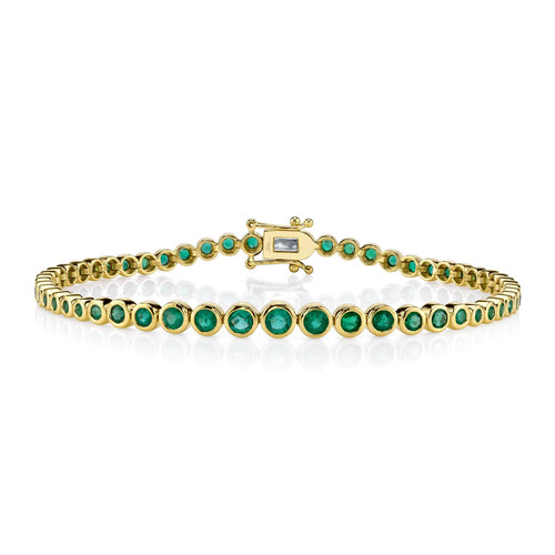 Smaragd tennisarmband 14k - smaragd,