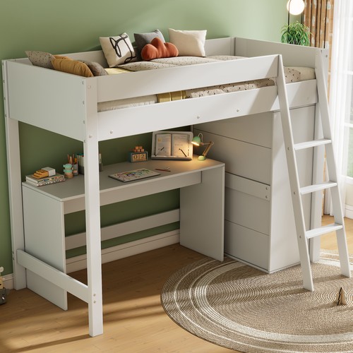 Hochbett mit kleiderschrank - hochbett,