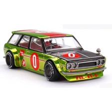 DATSUN 510 Wagon - Kaido 0G  - flo yellow - Mini GT 1:64