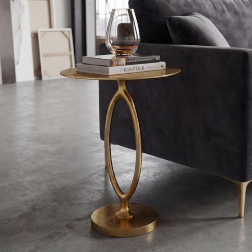Beistelltisch alu gold 44cm - alu,
