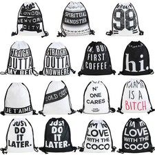 Turnbeutel Jutebeutel mit Aufdruck Print Rucksack Sport Beutel Gym Bag Tasche 1