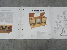 Schaltplan für Fernsehgerät VEB Rafena Werke Cabinet FET861A Rundfunkmuseum