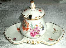 Rare antike Porzellan Menage