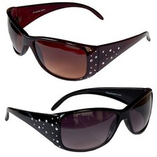 Damenbrille Sonnenbrille Pornobrille mit Strass-Steinen Schicke Brille M 39