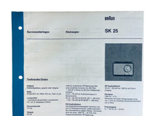 Vintage Original BRAUN Service