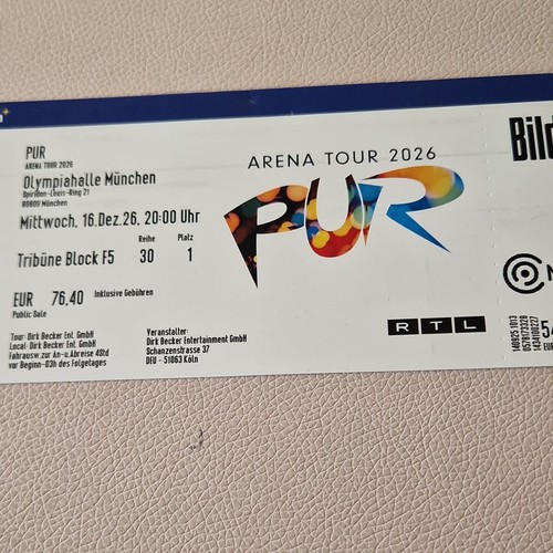 Pur arena tour 2026 - pur,