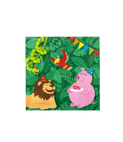 Jungle servietten 10er pack - jungle,