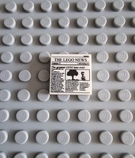 LEGO Fliese Kachel 2x2 Bedruckt Zeitung Lego News 3068bpb0431 10937 10259 K177
