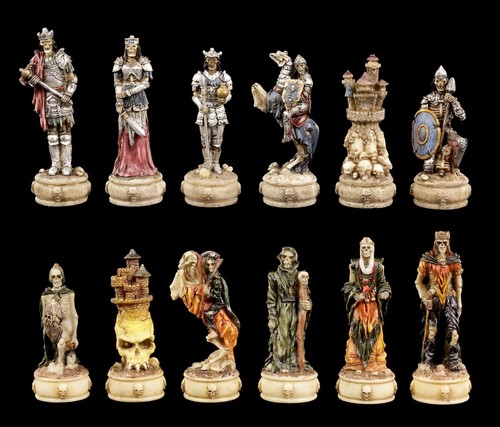 Schachfiguren set skelett - schachfiguren,