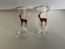 2 Schnapsgläser Glas Hirsch