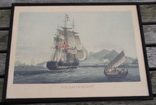 Englisches Segelschiff SIR DAVID SCOTT Rahmen historisches Schiff Yacht Rahmen