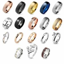 Damen Herren Ring Edelstahl Band Ringe  Partnerringe Damenring Edelstahlringe Ve