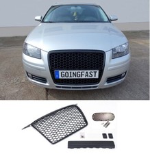 Kühlergrill Wabengrill Front Tuning Grill Emblemhalter für Audi A3 8P 2005-2008