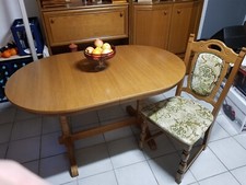 Esstisch mit sechs Stühlen Eiche rustikal Model SAN REMO