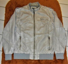 identic Herrenjacke Kunstleder hellgrau - Gr. L