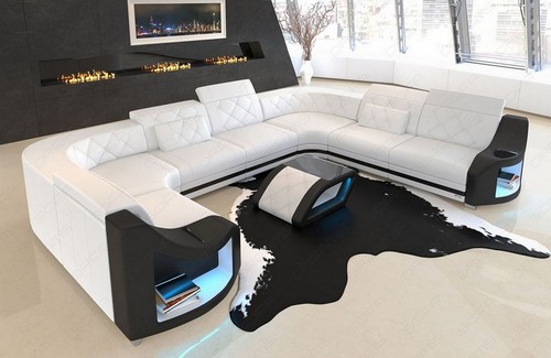Sofa wohnlandschaft leder - sofa,