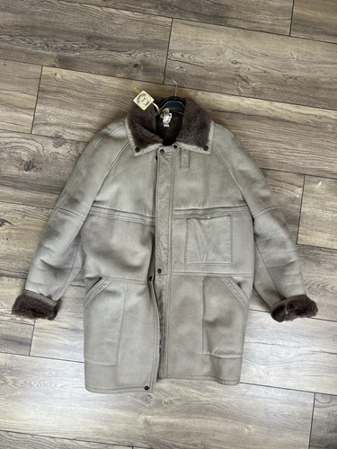 Vintage lederjacke mit fell - vintage,