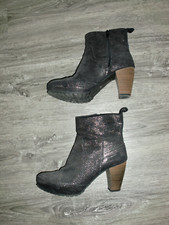 Super Schuh, Boots, Stiefelette, LAZAMANI, schwarz - silber, Gr: 38, LEDER