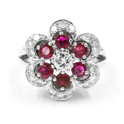 Ring mit rubinen brillanten - ring,