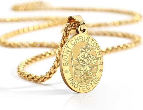 Gold heiliger christophorus - heiliger,