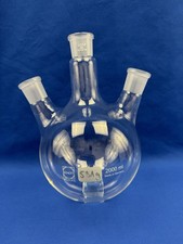 Dreihals Rundkolben 2000 mL 3 x NS 29/32 Schott Duran Laborglas Laborzubehör