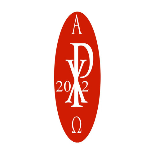 Rote chi rho - rote, osterkerze