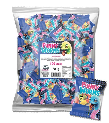 Tise süsswaren funny worms - funny,