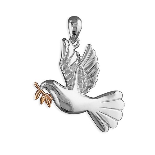 Sterling silber friedenstaube - silber,