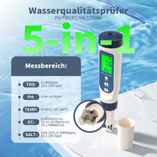 5 in 1 PH+TDS EC Digital Tester Wassertest Meter Messgerät Leitwertmessgerät NEU