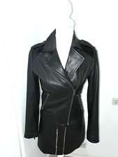 Lederjacke Marke: Kookai schwarz Größe 36 S Leder Lackleder selten Luxus Pur