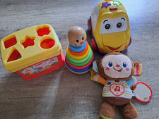 Babyspielzeug Auto mit Sound Vtech Affe Holzstapelfigur Fisherprice Bausteine