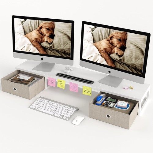 Dual monitor stand riser - monitor,