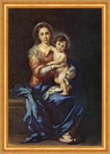 Madonna mit Kind Murillo Maria Christuskind Jesus Heilig Sankt H A3 0211 Gerahmt