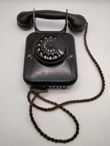 Vintage wandtelefon mit - vintage,