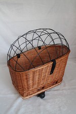 XXL Hundefahrradkorb für Gepäckträger Weidenkorb Hund Weide Gepäckträgerkorb  