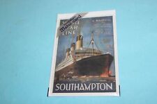 Blechpostkarte White Star Line Southampton Majestic Nostalgic Metal-Card Dampfer