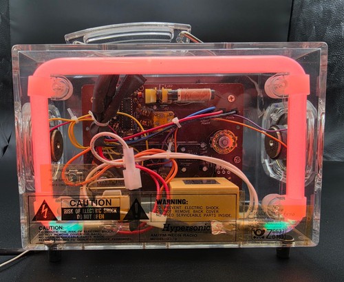 Vintage neon radio hypersonic - vintage,