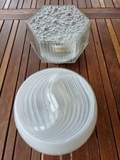 Vintage Retro 2 Glas Deckenlampen Wandlampen 70s 80s