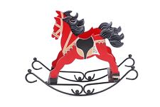 Nostalgie Schaukelpferd aus