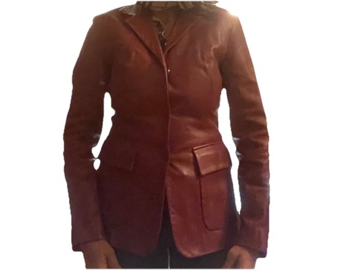 Damenlederjacke blazer rot - blazer,