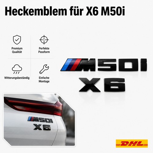 M50i emblem hochglänz - m50i, für