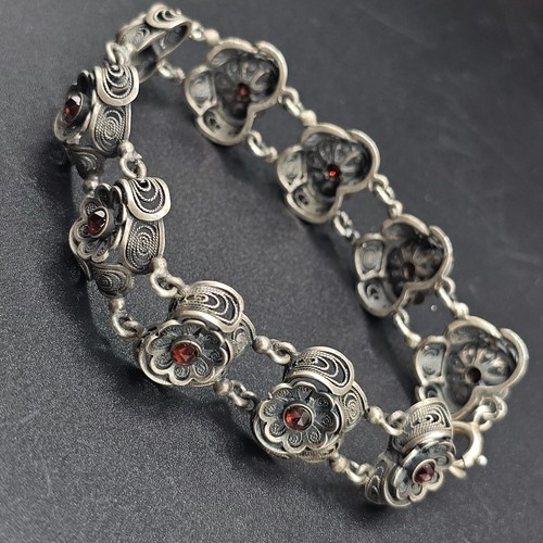 Antikes silber granat trachten - granat,