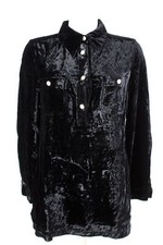 RENA LANGE Bluse Gr. M / 38 Samt-Bluse Klassische Damenbluse Blouse Shirt