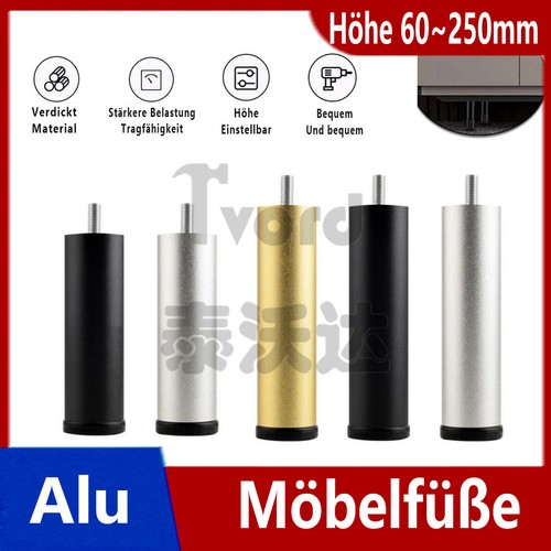 Aluminium möbelfüße ø38mm - aluminium,