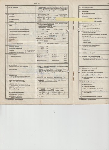 Opel olympia typ - 53, (rekord)