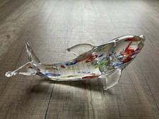 Glasfigur Delfin Skulptur Glas