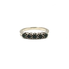 14kt Weißgold Ring Smaragd