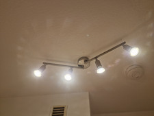 LED Deckenstrahler schwenkbar Deckenspots GU10 silber Deckenleuchte 4-flammig